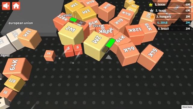 Cubes 2048.io Game  🎲 Very Hard To Reach This level 🎲 CUBES SNAKE 2048.io Gameplay