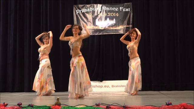 Ahlem - Iris , Kalilah & Leila performing megance during Pressburg Dance Fest competition
