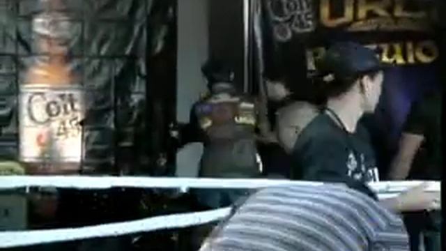 MMA Fighter attacks referee, referee fights back!