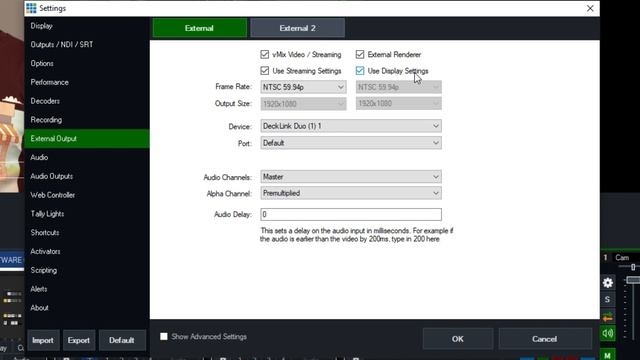Key and Fill Output from vMix to a Blackmagic