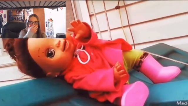 Reacting to My old BabyAlive video|| Chloe pushes Kenny Off the Roof