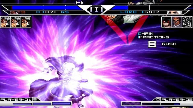 [KOF Mugen] Iori Yagami QS Vs 12 Bosses Team