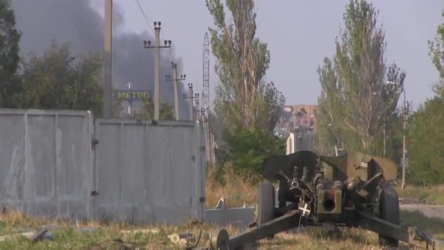 War in Ukraine. Новое видео бой за Аэропорт Донецк