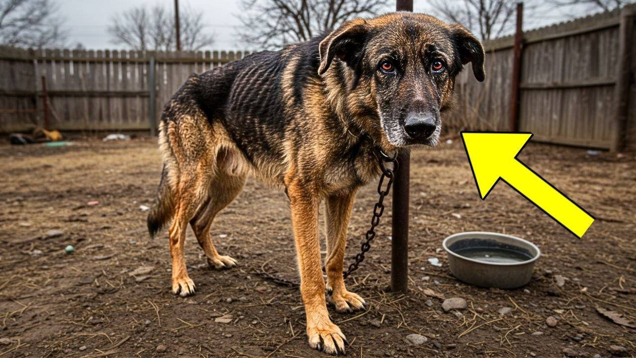 НЕМЕЦКАЯ ОВЧАРКА Долго служила, 10 лет. Потом её посадили на цепь и забыли. И вот что случилось.