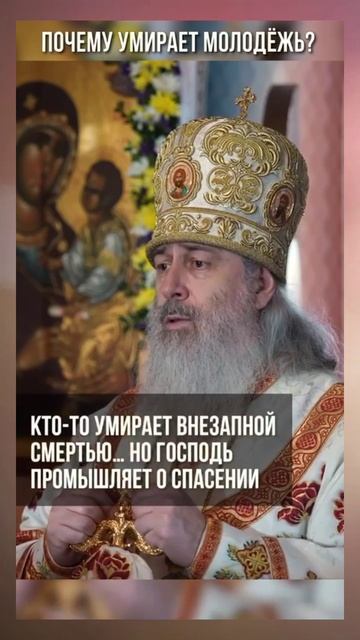 Почему умирает молодеж. Митрополит Арсений святогорский