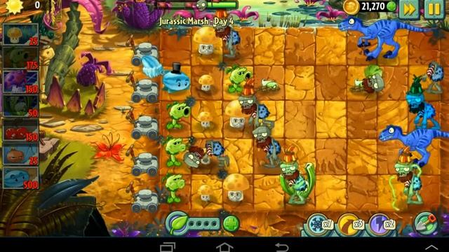Plants vs. Zombies 2 Jurassic Marsh Day 4