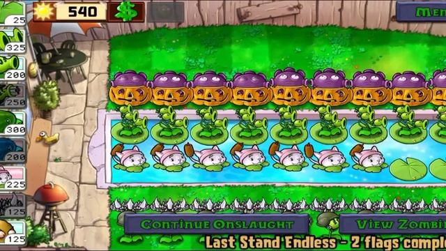 Plants vs Zombies Gameplay - Last Stand Full HD - One Lane Plants Strategy [ 1080p ]