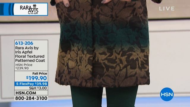 Rara Avis by Iris Apfel Floral Textured Patterned Coat