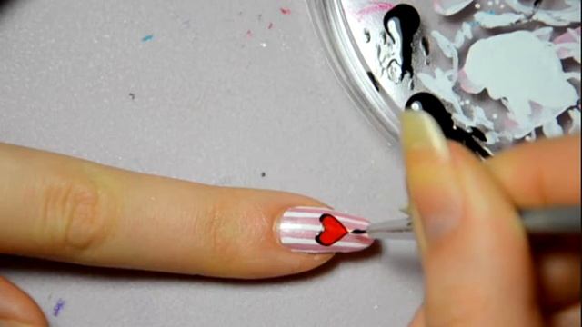 Nail art : love & heart
