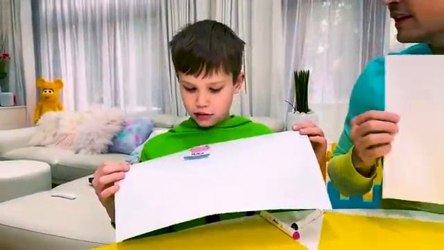 [FedorUK Vlogs]Челлендж кто лучше рисует-Макс и Катя