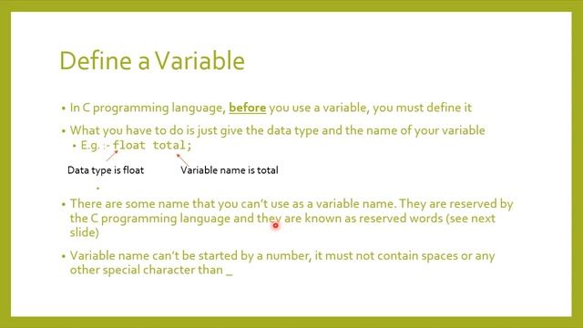 Variables and Keyboard Inputs in C - Part 2