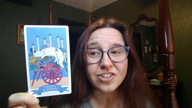 Daily Tarot Cafe Snack - Kawaii Tarot - Eight of Swords