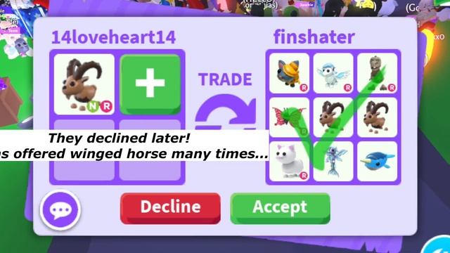 NEON IBEX IS ALREADY A DP OF MANY!! 😱🤯 10+ BEST OFFERS FOR IT!😨 *TROLLED A LOT* 😞😥 Adopt Me - Roblo