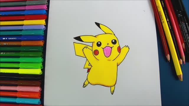 Как нарисовать и раскрасить Пикачу (Pokemon GO)