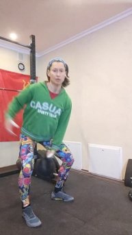 Рывок гири с подмахом (чтобы делать долго и много)