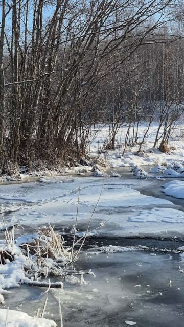 Февральский водопад.