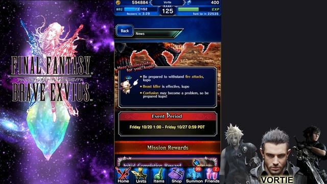 [FFBE] FF15 Kingsglaive Cerberus Event overview!