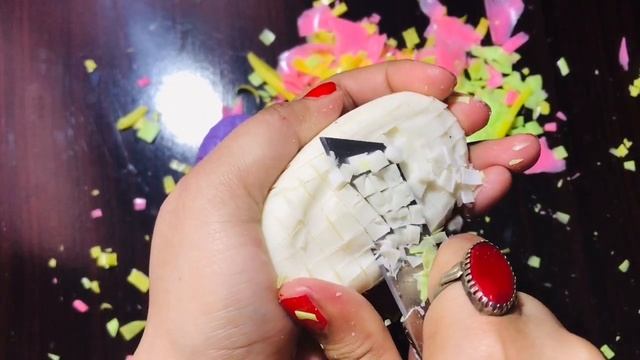 Asmr soap cutting tiny cubes on dry soap |Satisfying sound| #relaxingsound