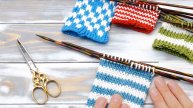 Вязание полосок без пробежек по кругу - 4 простых способа для начинающих
