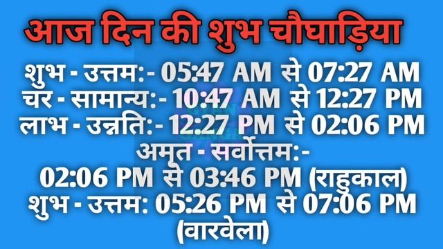 Aaj ka choghadiya 08 August 2024 का चौघाड़िया|शुभ मुहूर्त|राहुकाल|Thursday गुरुवार Choghadiya