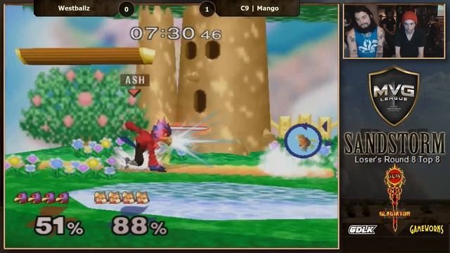 MVG Sandstorm: Singles Top 8 L8 - Westballz (Falco) vs. C9 | Mango (Fox)