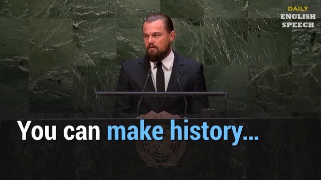 Leonardo DiCaprio's Powerful Climate Summit Speech | ENGLISH SPEECH with BIG Subtitles