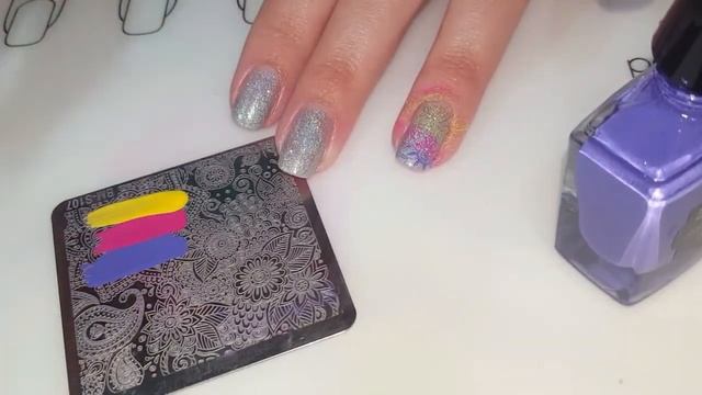 Nail Stamping Friday | Gradient Bundle Monster shangri-la | Holographic gradient nails