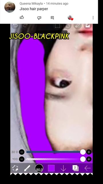 JISOO-BLACKPINK hair colour(purple 💜)