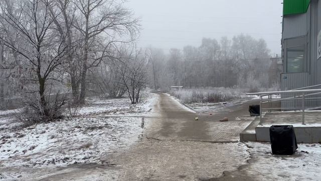 PeshiyYar утренний туман окутал Ярославль, подморозило