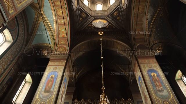 Elets, Russian Federation - April 2, 2018: Camera pan. The camera moves from the bottom up. Video i