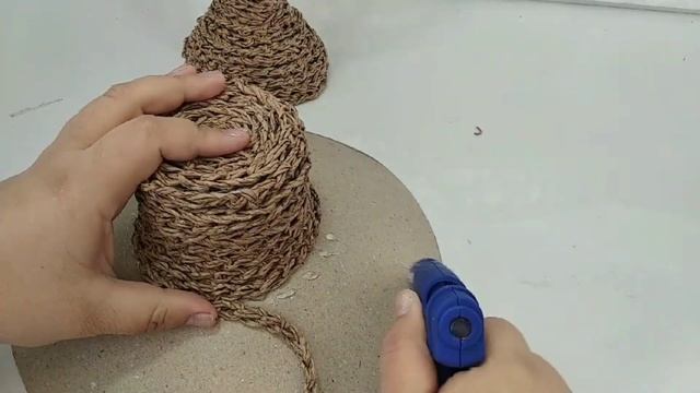 şık şekerlik /конфетница из джута.