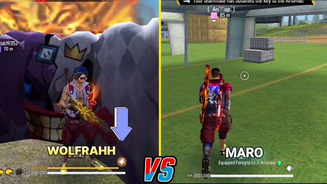 WOLFRAHH vs MARO CHARACTER ABILITY TEST - GARENA FREE FIRE