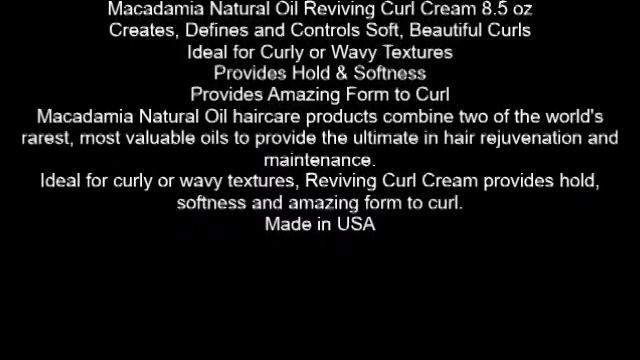 Macadamia Natural Oil Reviving Curl Cream 8 5 oz
