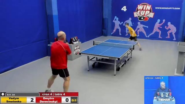 19:00 Сметенко Вадим  0-3 Деревинский Дмитрий стол 4  ЮГ-3  20.04.22