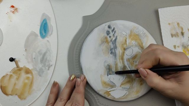 Рисуем гепарда на прянике в технике акварель