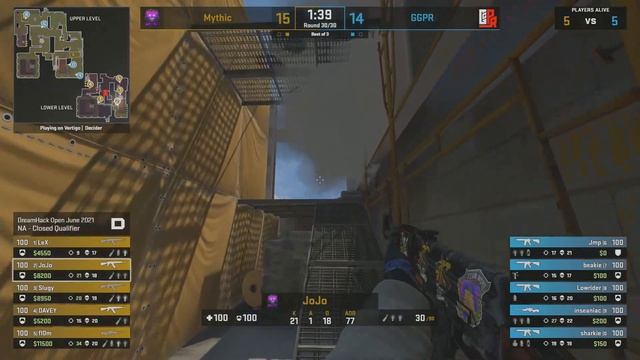 Device 2k through smoke to win NIP the round | CS:GO Highlights