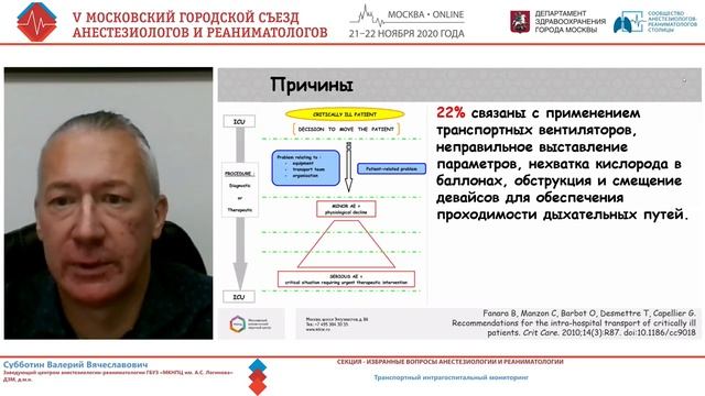 Мониторинг при транспортировке в ЛУ Субботин ВВ 2020