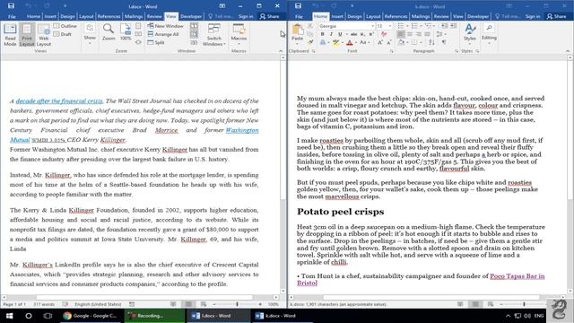 How to View Two Documents Side-by-Side in Word