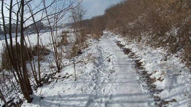 Зимний город. ПРОГУЛКА НА ВЕЛОСИПЕДЕ в феврале.