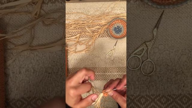 Macrame Basket hanger-Video 2-How to add more raffia and yarn