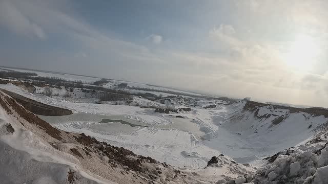 По снегу на велосипеде