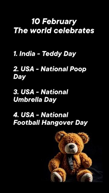 10 February the world celebrates #holiday #happy #popular #February