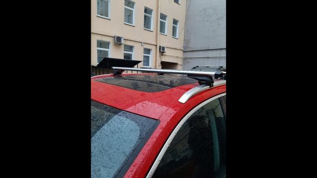 AUDI Q3 установка багажника Атлант на рейлинги