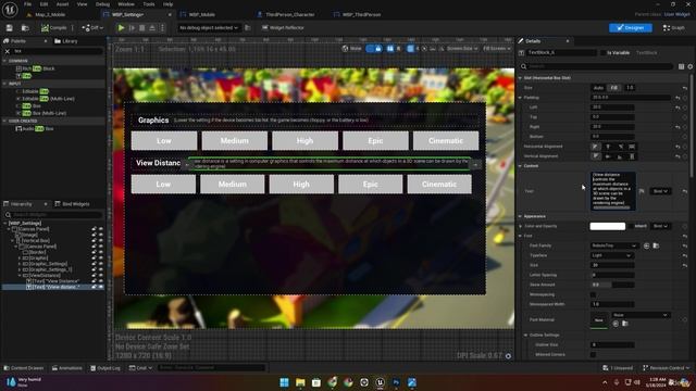 14.2. Create WBP View Distance And FPS UI