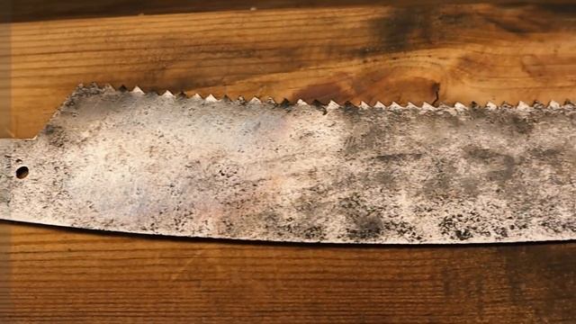 Antique hand tool restoration - 003 - Antique Hand Saw Restoration - Italian Hand Tool