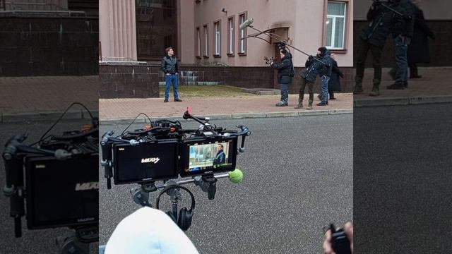 На съёмках в Питере