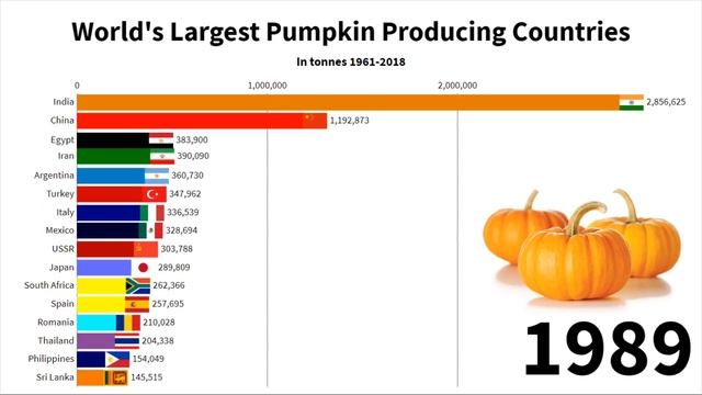 17 - World's Largest Pumpkin Producing Countries