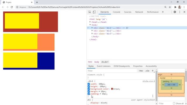 Frontend - Entendo o HTML com o CSS - 0411 - Especificando paddings em elementos com o CSS