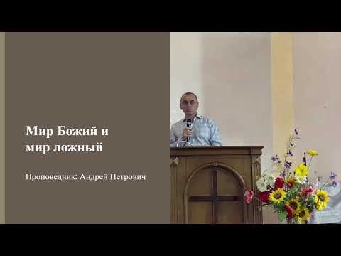 Проповедь: Мир Божий и мир ложный.