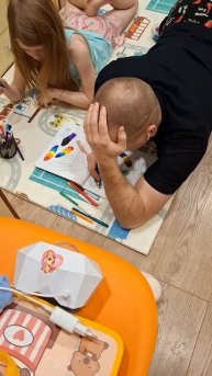 Папа с дочей рисуют🥰Таисия и папа в эфире💖